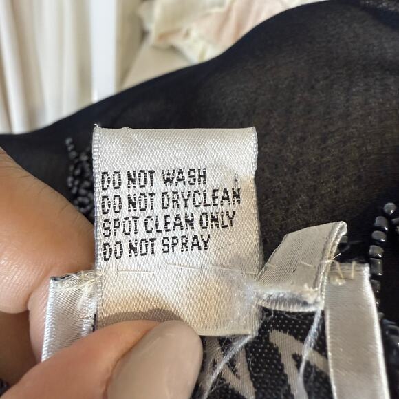 JMD New York Plus sz. 2X navy blue sheer beaded jacket mother of the bride #4164 - Picture 9 of 10